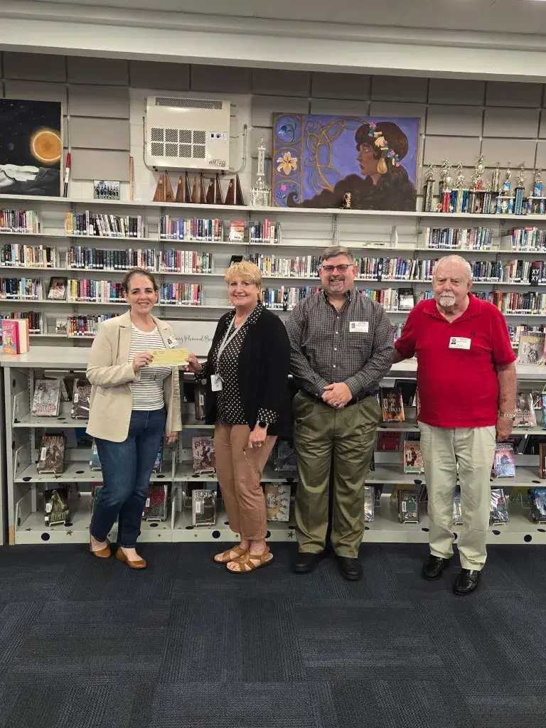 Katie Turney Memorial Book Fund donation day at Durant High School, 2025